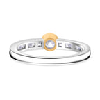 LUXURIANT DIAMOND- SI-GH Labor Diamant zweifarbiger Ring und Ohrringe