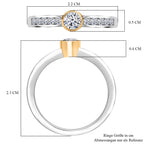 LUXURIANT DIAMOND- SI-GH Labor Diamant zweifarbiger Ring und Ohrringe