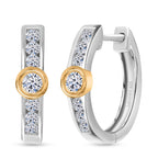 LUXURIANT DIAMOND- SI-GH Labor Diamant zweifarbiger Ring und Ohrringe