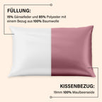 Serenity Night - 100% Maulbeerseide Sommerseidendecke mit Seidenfüllung Daunenkissen und Seidenkissenbezug Rosa