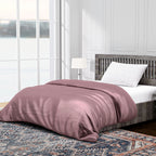 Serenity Night - 100% Bambus-Steppdecke mit Bambusfüllung und 2er-Set Bambus-Kissenbezüge Mauve