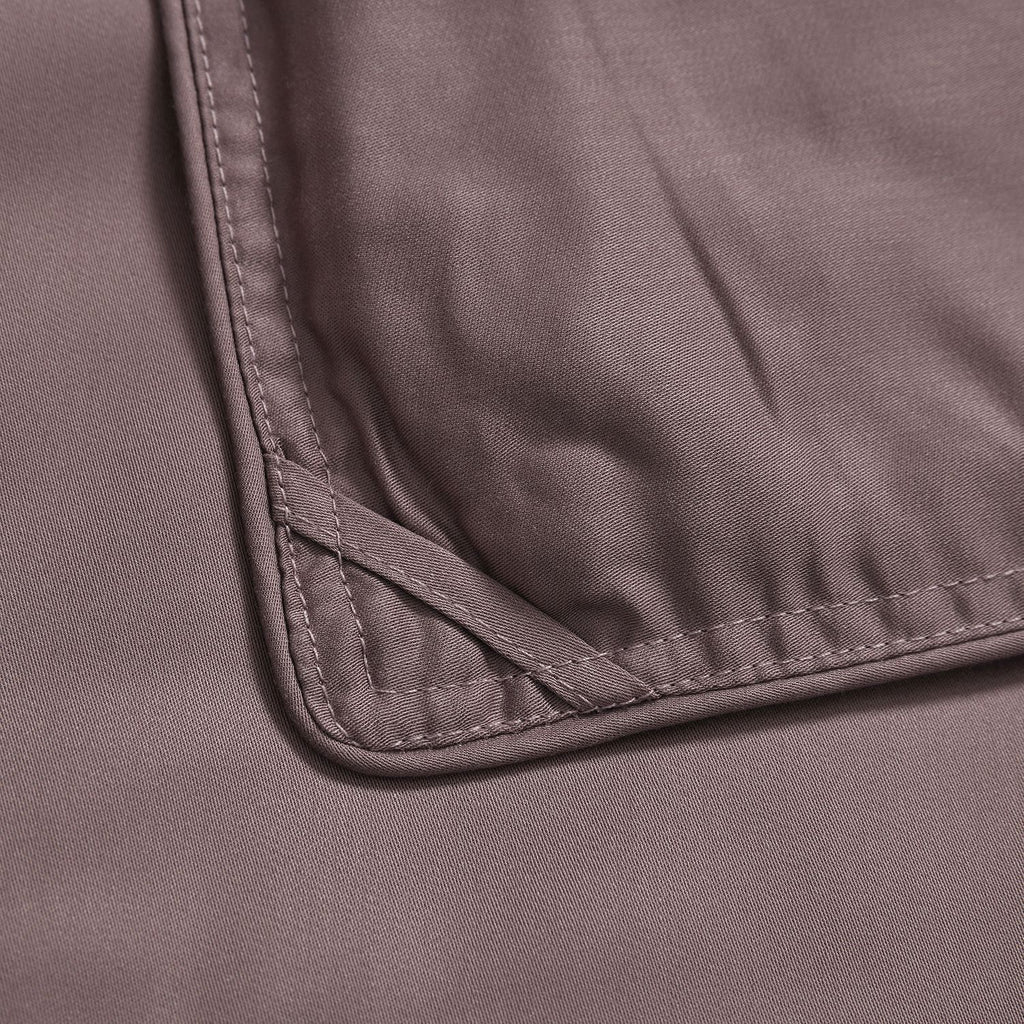 Serenity Night - 100% Bambus-Steppdecke mit Bambusfüllung und 2er-Set Bambus-Kissenbezüge Mauve