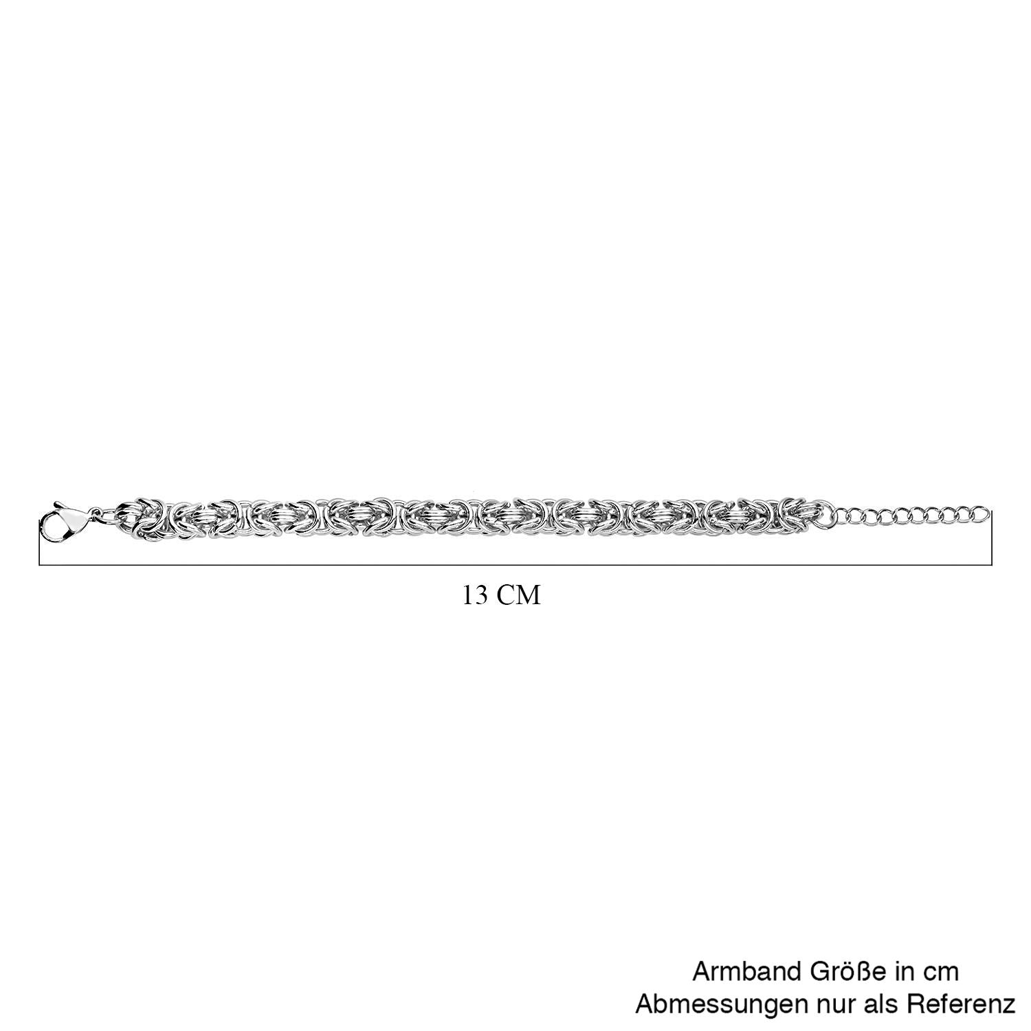 Byzantin 50cm Halskette und 19cm Armband in Silberton
