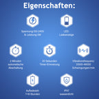BEAUTECH 5er-Set Elektronische Schallzahnbürste mit 2 Bürstenköpfen, Wasserdicht IPX7, USB-Kabel, 5 Modi